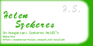 helen szekeres business card